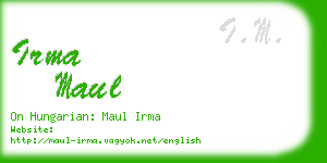 irma maul business card